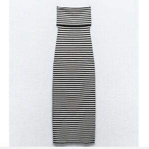 NWT Zara striped stretch knit midi dress
Size-S